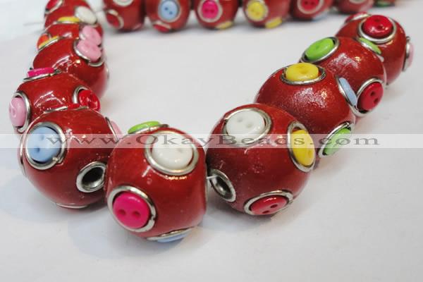 CIB350 20mm round fashion Indonesia jewelry beads wholesale