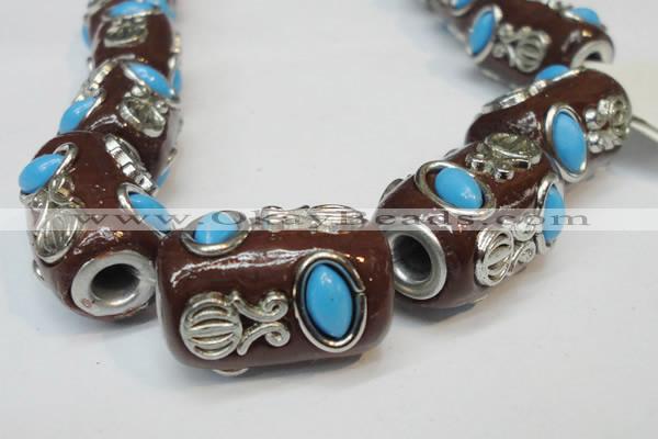 CIB370 15*25mm drum fashion Indonesia jewelry beads wholesale