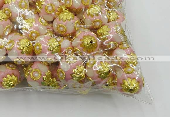 CIB532 22mm round fashion Indonesia jewelry beads wholesale