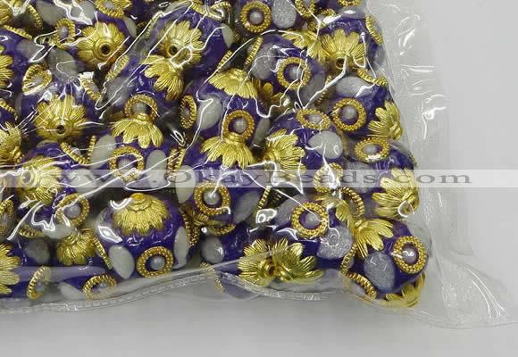 CIB537 22mm round fashion Indonesia jewelry beads wholesale