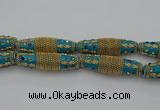 CIB607 16*60mm rice fashion Indonesia jewelry beads wholesale