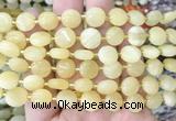 CIBS37 15 inches 10mm coin honey jade gemstone beads wholesale