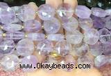 CIBS47 15 inches 15mm faceted coin amethyst beads wholesale CIBS47 15 inches 15mm faceted coin amethyst beads wholesale