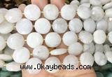 CIBS55 15 inches 15mm faceted coin white moonstone beads wholesale CIBS55 15 inches 15mm faceted coin white moonstone beads wholesale