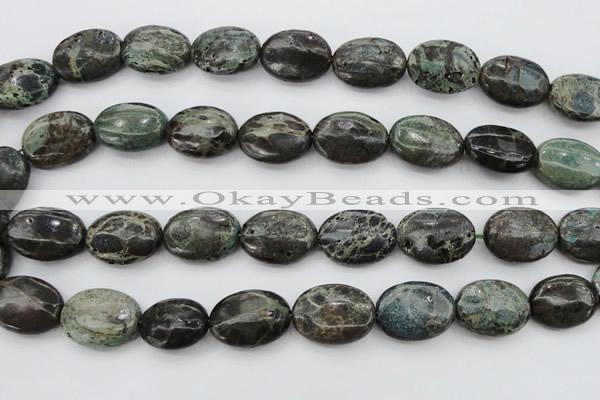 CIJ112 15.5 inches 13*18mm oval dyed impression jasper beads wholesale