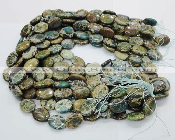 CIJ12 15.5 inches 15*20mm oval impression jasper beads wholesale