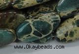 CIJ17 15.5 inches 15*30mm oval impression jasper beads wholesale