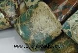 CIJ25 15.5 inches 40*40mm diamond impression jasper beads wholesale