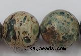 CIJ86 15.5 inches 18mm round impression jasper beads wholesale