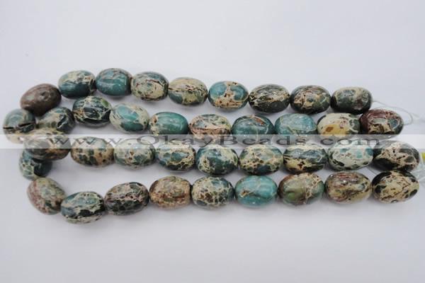 CIJ93 15.5 inches 15*20mm drum impression jasper beads wholesale