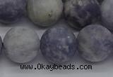 CIL112 15.5 inches 12mm round matte iolite gemstone beads