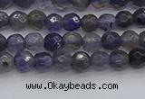 CIL117 15.5 inches 4mm faceted round iolite gemstone beads