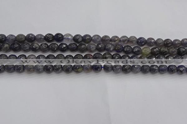 CIL118 15.5 inches 6mm faceted round iolite gemstone beads