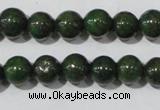 CIS01 15.5 inches 6mm round green iron stone beads wholesale