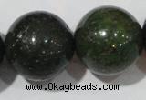 CIS07 15.5 inches 18mm round green iron stone beads wholesale