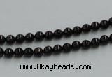 CJB01 16 inches 4mm round natural jet gemstone beads wholesale