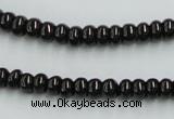 CJB09 16 inches 4*6mm rondelle natural jet gemstone beads wholesale