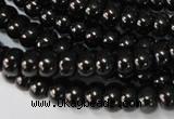 CJB48 15.5 inches 4*6mm rondelle natural jet gemstone beads