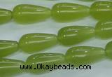 CKA105 15.5 inches 10*20mm teardrop Korean jade gemstone beads