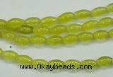 CKA15 15.5 inches 4*6mm rice Korean jade gemstone beads