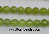 CKA219 15.5 inches 8mm faceted round Korean jade gemstone beads