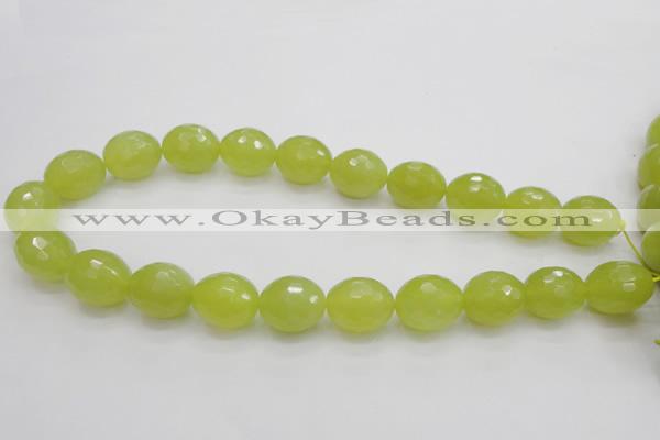 CKA224 15.5 inches 15*20mm faceted egg-shaped Korean jade gemstone beads