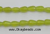 CKA228 15.5 inches 6*8mm faceted teardrop Korean jade gemstone beads