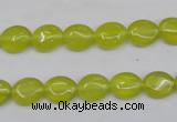 CKA242 15.5 inches 8*10mm oval Korean jade gemstone beads