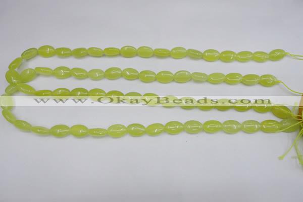 CKA243 15.5 inches 8*12mm oval Korean jade gemstone beads