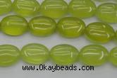 CKA244 15.5 inches 10*14mm oval Korean jade gemstone beads