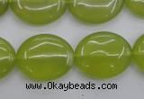 CKA248 15.5 inches 18*22mm oval Korean jade gemstone beads