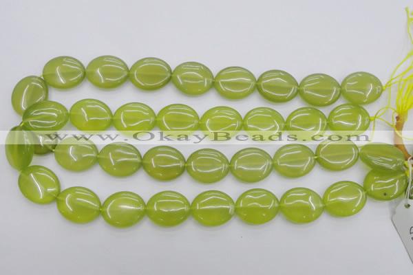 CKA248 15.5 inches 18*22mm oval Korean jade gemstone beads