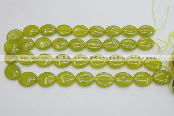 CKA249 15.5 inches 18*22mm oval Korean jade gemstone beads