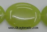 CKA252 15.5 inches 30*40mm oval Korean jade gemstone beads