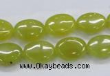 CKA33 15.5 inches 12*16mm oval Korean jade gemstone beads