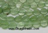 CKC252 15.5 inches 8mm flat round natural green kyanite beads