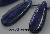 CKC543 Top drilled 10*30mm flat teardrop natural kyanite beads