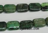 CKC66 15.5 inches 10*14mm rectangle natural green kyanite beads