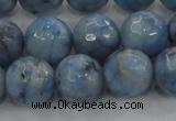 CKC705 15.5 inches 14mm faceted round imitation blue kyanite beads