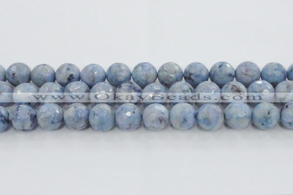 CKC707 15.5 inches 18mm faceted round imitation blue kyanite beads