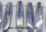 CKC80 Top drilled 13*55mm oval natural kyanite gemstone beads