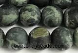 CKJ327 15 inches 8mm round matte kambaba jasper beads