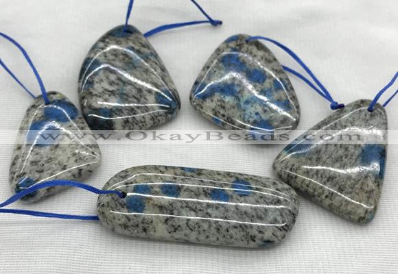 CKJ431 25*35mm - 40*55mm freeform k2 jasper slab pendants