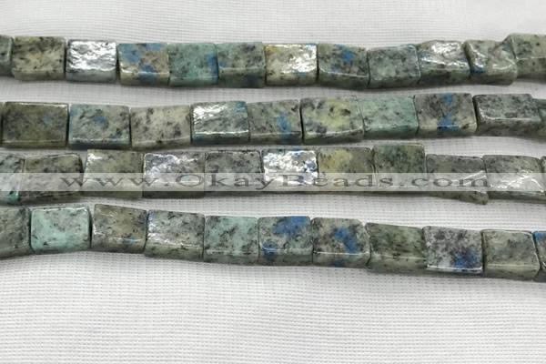 CKJ443 15.5 inches 8*10mm - 10*12mm rectangle natural k2 jasper beads