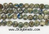 CKJ487 15.5 inches 11mm flat round natural k2 jasper beads