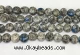 CKJ492 15.5 inches 10mm flat round natural k2 jasper beads