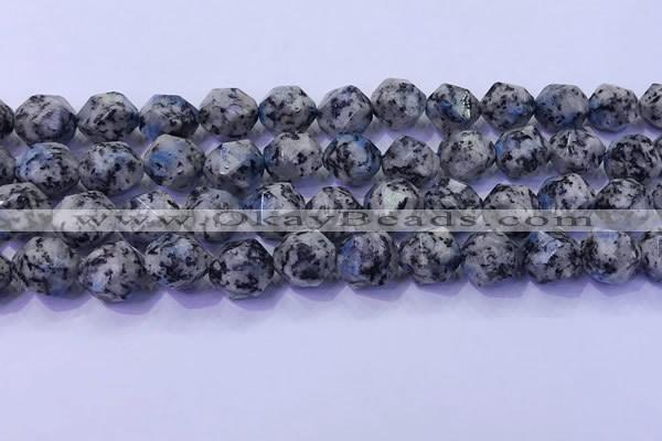 CKJ709 15.5 inches 12mm faceted nuggets imitation k2 jasper beads