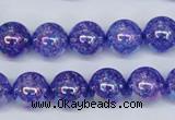 CKQ102 15.5 inches 8mm round AB-color dyed crackle quartz beads