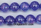 CKQ104 15.5 inches 12mm round AB-color dyed crackle quartz beads