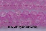 CKQ302 15.5 inches 8mm round dyed crackle quartz beads wholesale